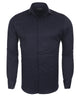 Dark Blue Casual Twill Double Cuffed Shirts