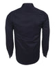 Dark Blue Casual Twill Double Cuffed Shirts