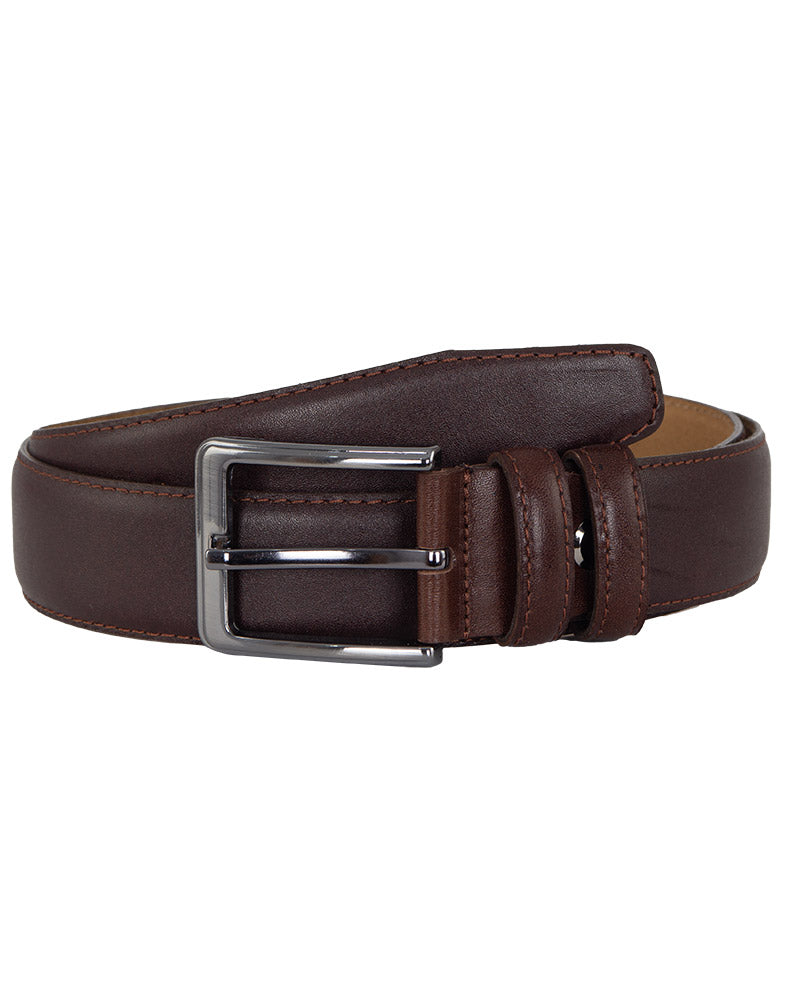 Brown Leather Plain Design Belt