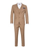 Beige Classic Plain 3 Piece Men's Suit-Makrom