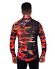 Black Abstract Paint Splatter Print Shirt-Makrom