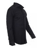 Black Casual Twill Double Cuff Long Sleeve Shirt-Makrom