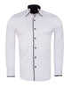 Black Classic Plain Shirt with Collar Tip Design-Makrom