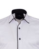 Black Classic Plain Shirt with Collar Tip Design-Makrom