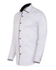 Black Classic Plain Shirt with Collar Tip Design-Makrom