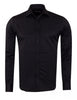 Black Classic Single Cuff Men's Shirt-Makrom