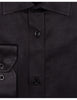 Black Classic Single Cuff Men's Shirt-Makrom
