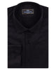 Black Classic Twill Single Cuff Shirt-Makrom