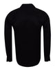 Black Classic Twill Single Cuff Shirt-Makrom