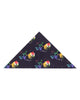 Black Colourful Skull Print Shirt with Matching Handkerchief-Makrom