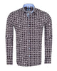 Black Dashed Line Check Print Shirt-Makrom