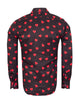 Black Heart Print Shirt-Makrom