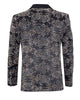Black Paisley Design Fashion Blazer-Makrom