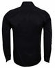 Black Plain Double Cuff Shirt-Makrom