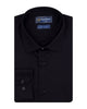 Black Plain Pure Cotton Non Iron Men's Shirt-Makrom