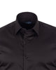 Black Plain Pure Cotton Non Iron Men's Shirt-Makrom