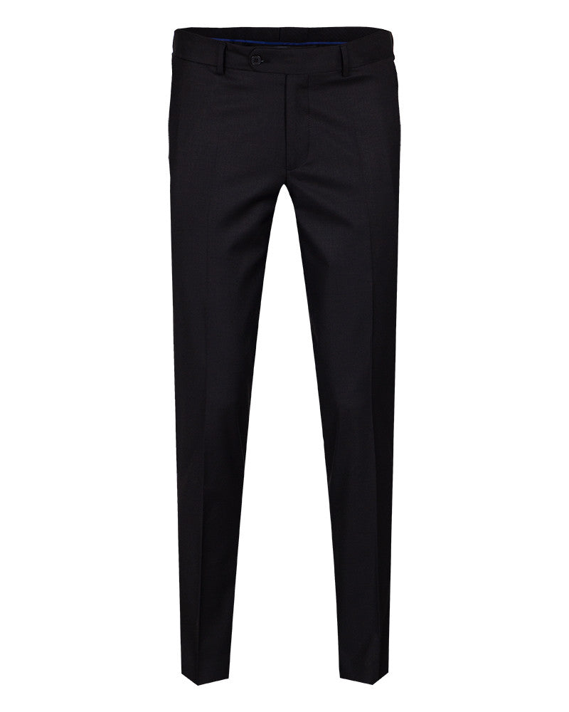 Black Plain Suit Trouser-Makrom