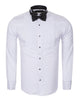 Black Pleated Dress Shirt with Bow Tie-Makrom