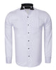 Black Pleated Dress Shirt with Bow Tie-Makrom