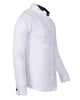 Black Pleated Dress Shirt with Bow Tie-Makrom