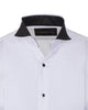 Black Pleated Dress Shirt with Bow Tie-Makrom