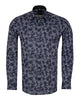 Black Polka Dot Print Shirt with Matching Handkerchief-Makrom