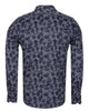 Black Polka Dot Print Shirt with Matching Handkerchief-Makrom