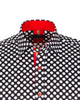 Black Polka Dot Print with Matching Handkerchief-Makrom