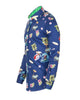 Blue Beach Print Long Sleeve Pure Cotton Shirt-Makrom