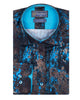 Blue Crust Print Men's Shirt-Makrom