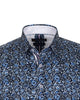 Blue Floral Print Pure Cotton Shirt-Makrom