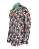 Blue Floral Print with Matching Handkerchief-Makrom