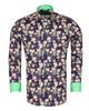 Blue Floral Print with Matching Handkerchief-Makrom