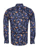 Blue Japanese Fish Print with Matching Handkerchief-Makrom