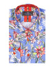 Blue Jasmine Flower Print Shirt-Makrom