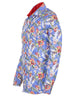 Blue Jasmine Flower Print Shirt-Makrom