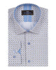 Blue Mosaic Print Men's Shirt-Makrom