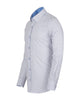 Blue Mosaic Print Men's Shirt-Makrom