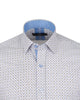 Blue Mosaic Print Men's Shirt-Makrom
