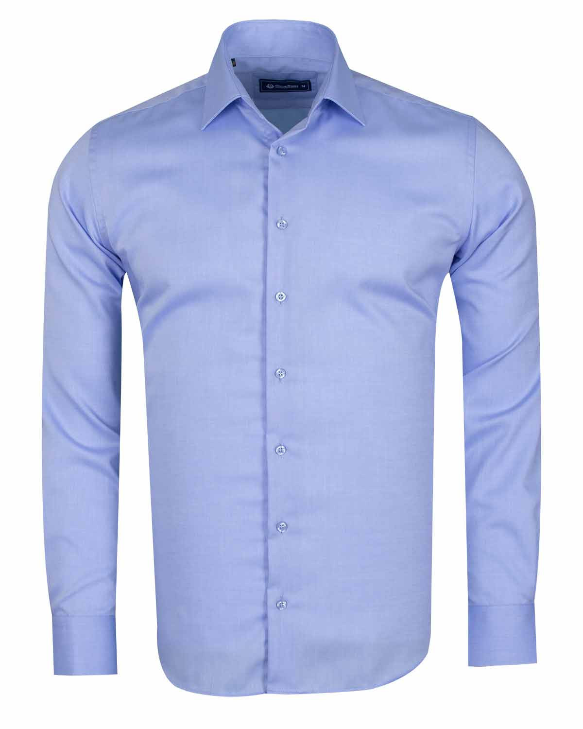 Blue Non Iron Plain Shirt-Makrom