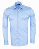 Blue Plain Pure Cotton Men's Shirt-Makrom