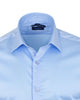 Blue Plain Pure Cotton Men's Shirt-Makrom