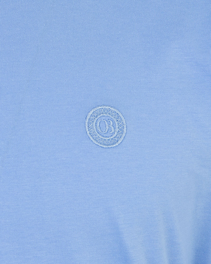 Blue Round Neck Plain T Shirt-Makrom