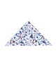 Blue Small Floral Print Shirt with Matching Handkerchief-Makrom