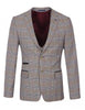 Brown Glen Check Blazer & Waistcoat-Makrom