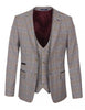 Brown Glen Check Blazer & Waistcoat-Makrom