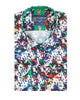 Brush Strokes Print Shirt with Matching Handkerchief-Makrom