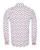 Burgundy Floral Print Men's Shirt-Makrom