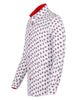 Burgundy Floral Print Men's Shirt-Makrom