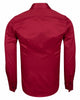 Burgundy Plain Double Cuff Shirt-Makrom